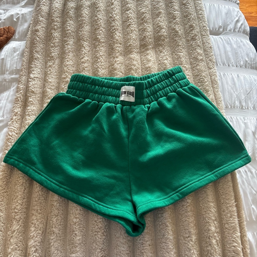 SHEIN Teal Fleece Shorts